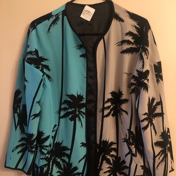 Muse Palm Print Drape Jacket Size 6 NEW - Picture 5 of 10